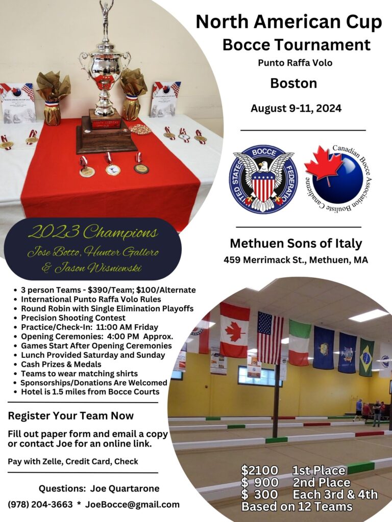 North American Cup - Bocce Punto Raffa Volo Bocce Tournament in Boston