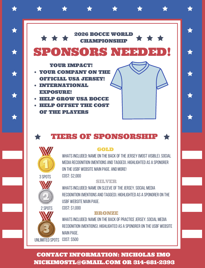 US Bocce Federation, USA Bocce, United States Bocce, PRV, Punto Raffa Volo, World Bocce Championship,